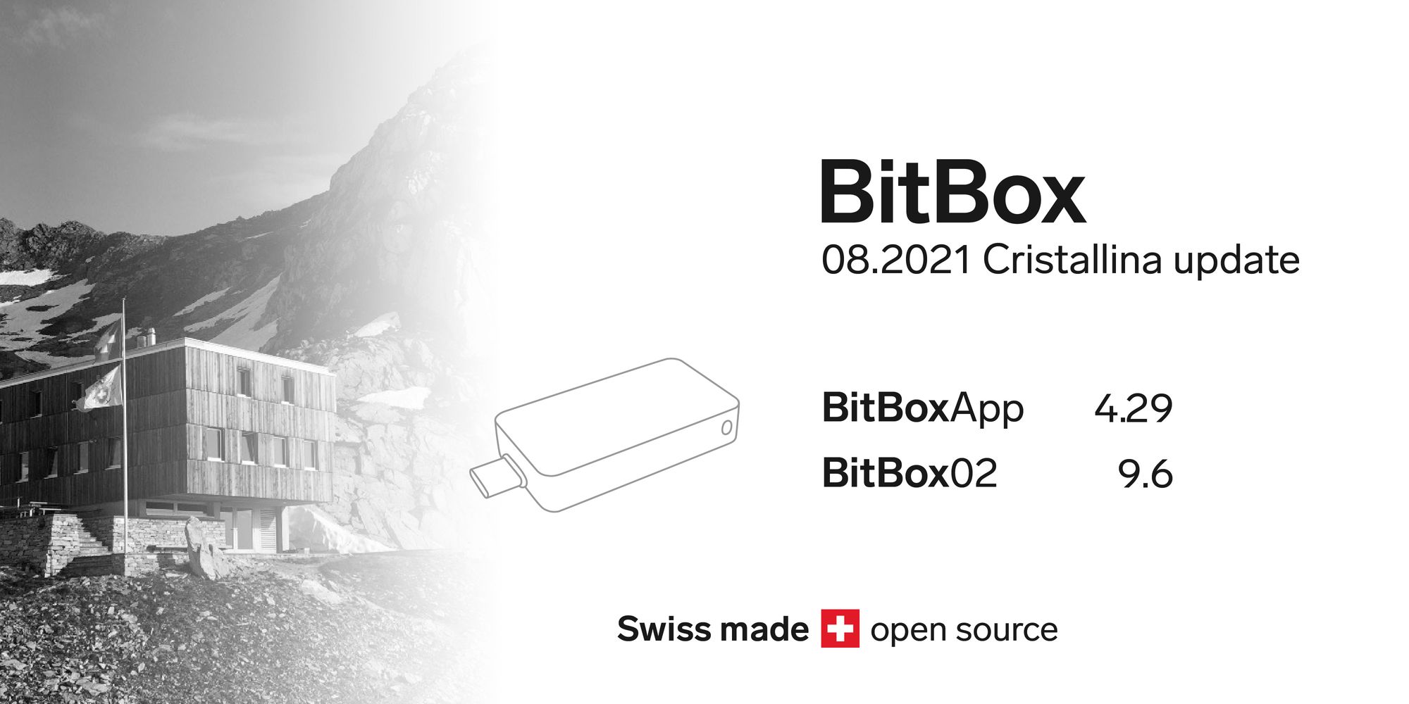 Mise à jour Cristallina 08.2021 de BitBox
